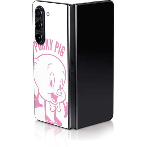 Looney Tunes Porky Pig Big Head Galaxy Z Fold5 5G Skin
